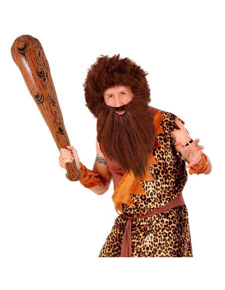 Perruque rousse avec barbe pour déguisement de Cro-Magnon