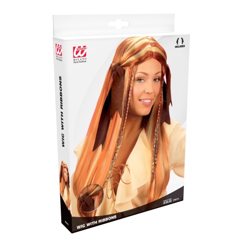 Perruque pirate des caraïbes pour déguisement de femme corsaire