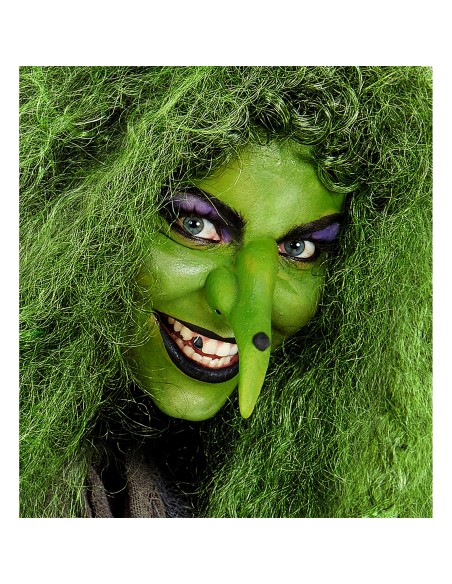Nez de sorcière avec verrue accessoire déguisement pour Halloween
