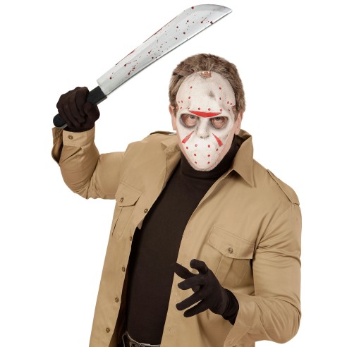 Machette sanglante arme pour déguisement Halloween chez Festimania