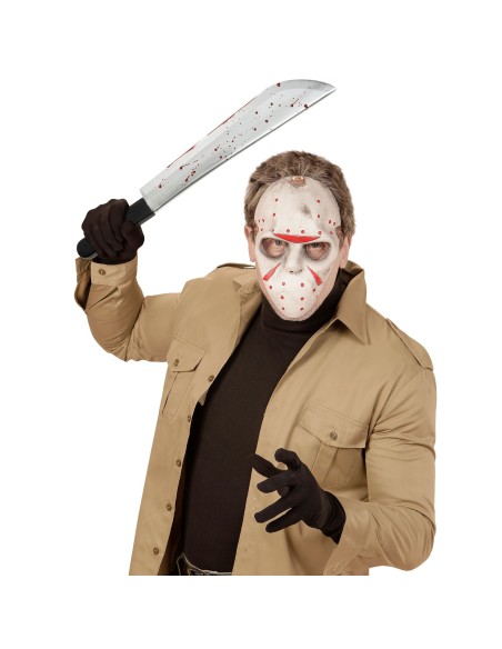 Machette sanglante arme pour déguisement Halloween chez Festimania