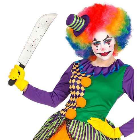 Machette sanglante arme pour déguisement Halloween chez Festimania