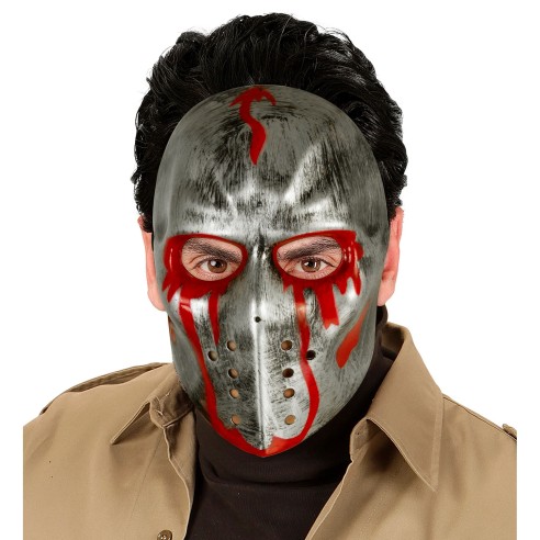Masque hockeyeur ensanglanté pour costume film d'horreur Halloween