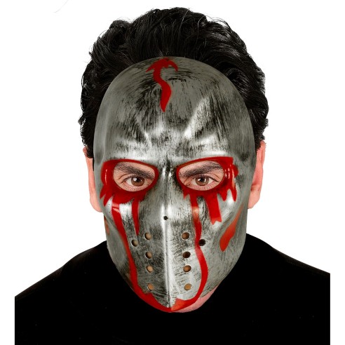 Masque hockeyeur ensanglanté pour costume film d'horreur Halloween