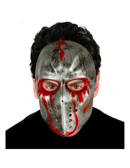 Masque hockeyeur ensanglanté pour costume film d'horreur Halloween