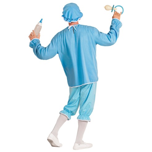 Déguisement de grand bébé bleu pour homme costume humoristique