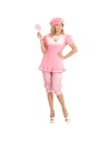 Déguisement de grand bébé rose pour femme costume humoristique