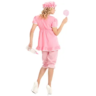 Déguisement de grand bébé rose pour femme costume humoristique 2