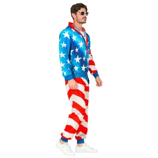 Costume combinaison Party Fashion USA mixte pour soirée Américaine 2