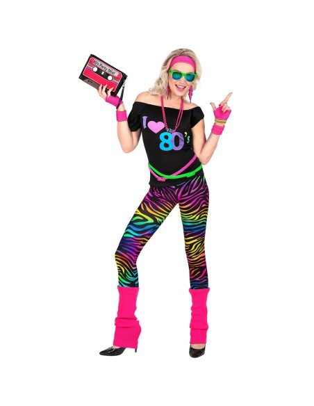 Déguisement fluorescent années 80 pour femme pour soirée costumée