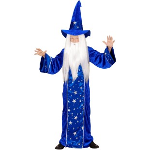 Déguisement magicien enfant bleu étoilé pour carnaval des écoles 2