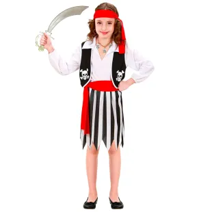 Déguisement corsaire fille, costume pirate enfant pour carnaval