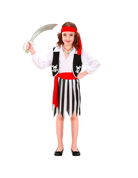 Déguisement corsaire fille, costume pirate enfant pour carnaval