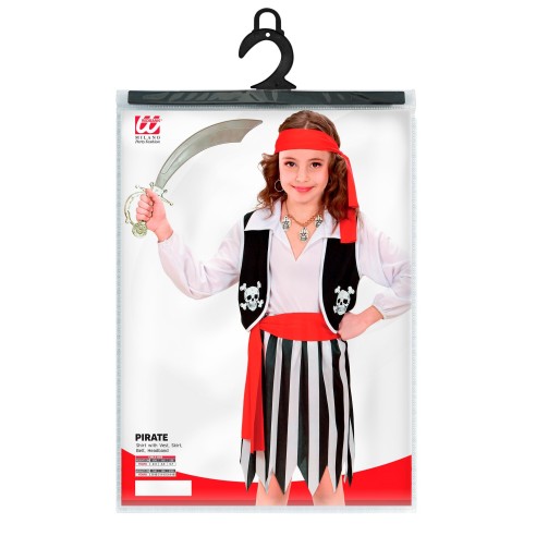 Déguisement corsaire fille, costume pirate enfant pour carnaval