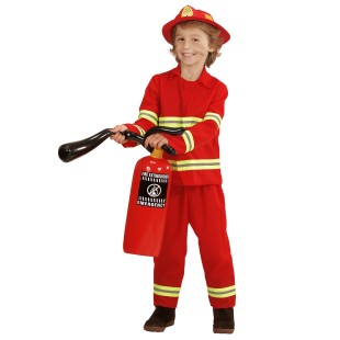 Déguisement de pompier rouge pour enfant