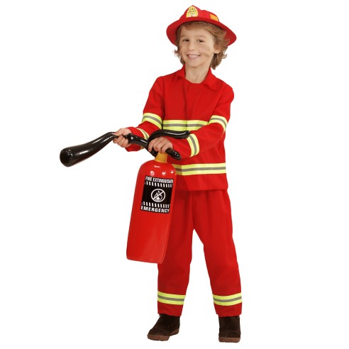 Déguisement de pompier rouge pour enfant chez Festimania