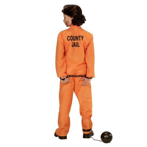 Costume enfant de prisonnier US orange déguisement de bagnard