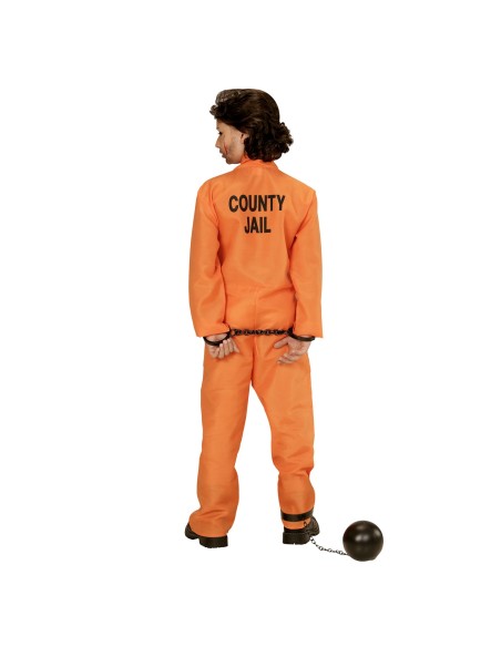 Costume enfant de prisonnier US orange déguisement de bagnard
