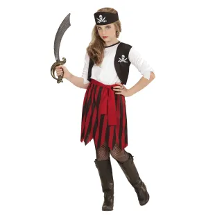 Déguisement pirate fille, costume corsaire pour enfant au carnaval