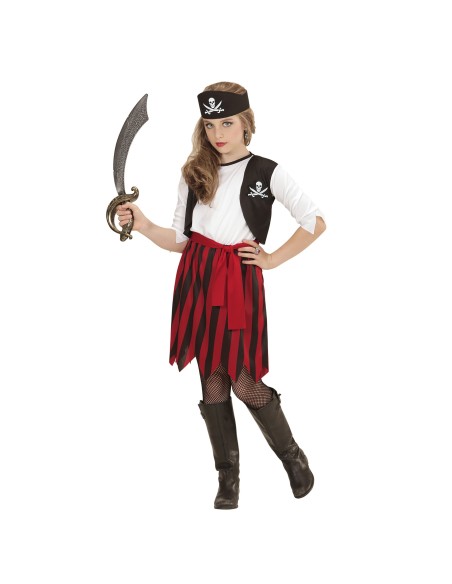 Déguisement pirate fille, costume corsaire pour enfant au carnaval