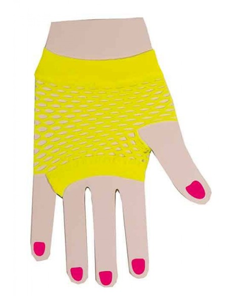 Mitaines fluo pour déguisement années 80 ou carnaval de Dunkerque