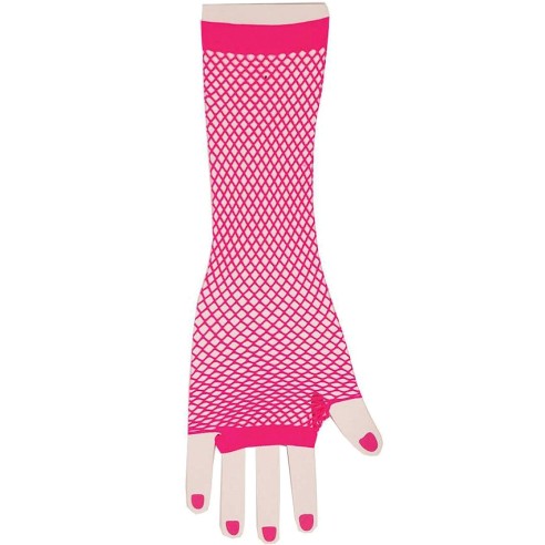 Mitaines fluo longues pour déguisement années 80 ou carnaval de Bailleul