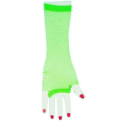 Mitaines fluo longues pour déguisement années 80 ou carnaval de Bailleul