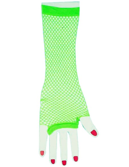 Mitaines fluo longues pour déguisement années 80 ou carnaval de Bailleul