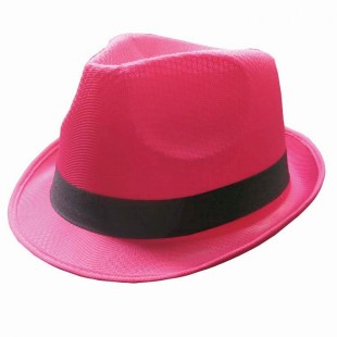 Chapeau borsalino fluo funk pour un déguisement fun et coloré