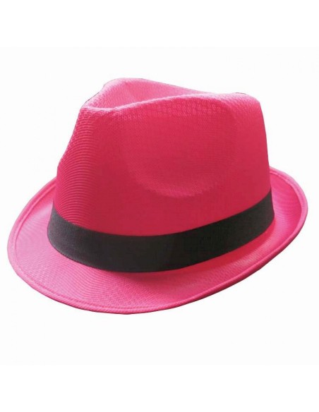 Chapeau borsalino fluo funk pour un déguisement fun et coloré