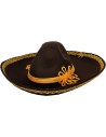 Sombrero mexicain noir et dorures