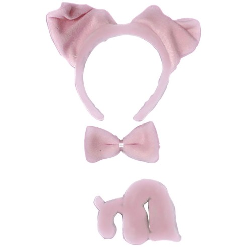 Set accessoires cochon rose  pour déguisement thème ferme et paysan