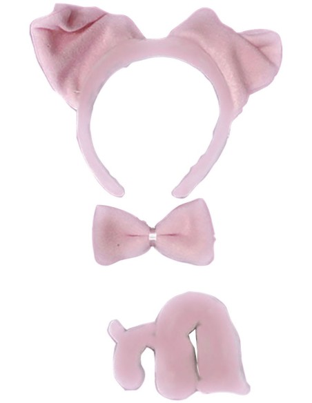 Set accessoires cochon rose  pour déguisement thème ferme et paysan