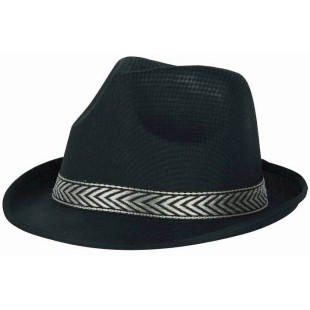 Chapeau borsalino noir pour déguisement thèmes début 20ème siècle