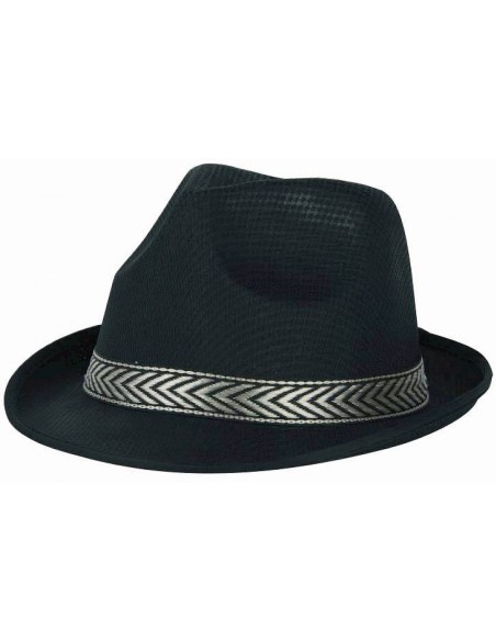 Chapeau borsalino noir pour déguisement thèmes début 20ème siècle