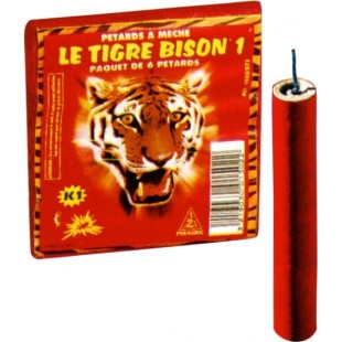 Lot de 6 pétards Le Tigre Bison 1 pour petites explosions