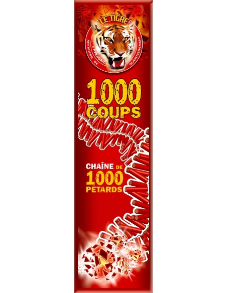 Mitraillette chaine de 1000 pétards en un seul allumage