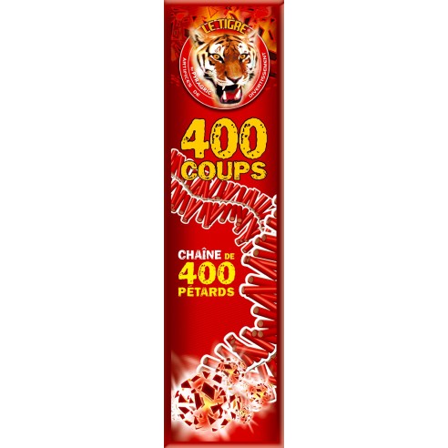 Mitraillette chaine de 400 pétards en un seul allumage