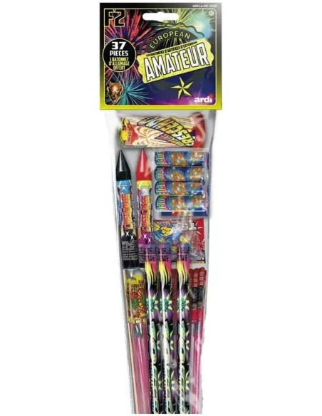 Pack artifice Amateur avec fusées, pétards et effets lumineux divers