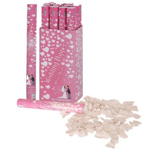 Canon à confettis coeurs blancs pour Saint Valentin et mariage 2