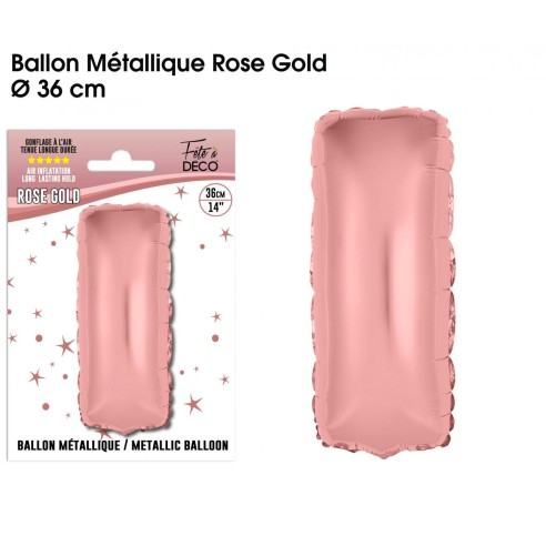 Ballon lettre I rose gold 36cm pour écrire un texte original