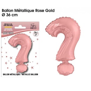 Ballon point d'interrogation rose gold 36cm pour poser une question