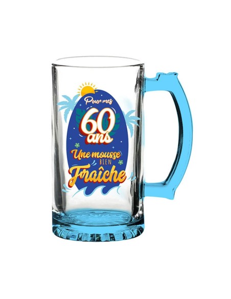 Chope de bière 60 ans pour célébrer un anniversaire