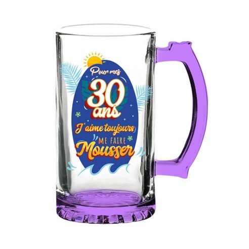Chope de bière 30 ans pour célébrer un anniversaire