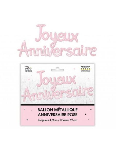 Ballons lettres Joyeux Anniversaire à accrocher comme guirlande