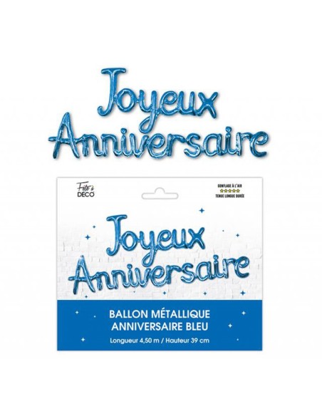 Ballons lettres Joyeux Anniversaire à accrocher comme guirlande