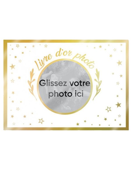 Livre d’or permettant l'ajout d'une photo sur la page de couverture
