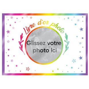 Livre d’or multicolore permettant l'ajout de photo sur la couverture