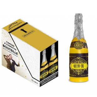 Canon à confettis en forme de bouteille de champagne chez Festimania