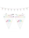 Guirlande fanions joyeux anniversaire multicolore 6m